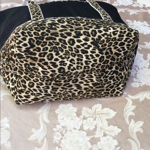 lands end leopard tote